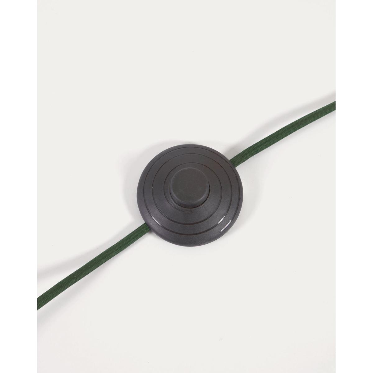 Large Lumisa floor lamp in rattan with natural finish and green cord UK adapter – image 7