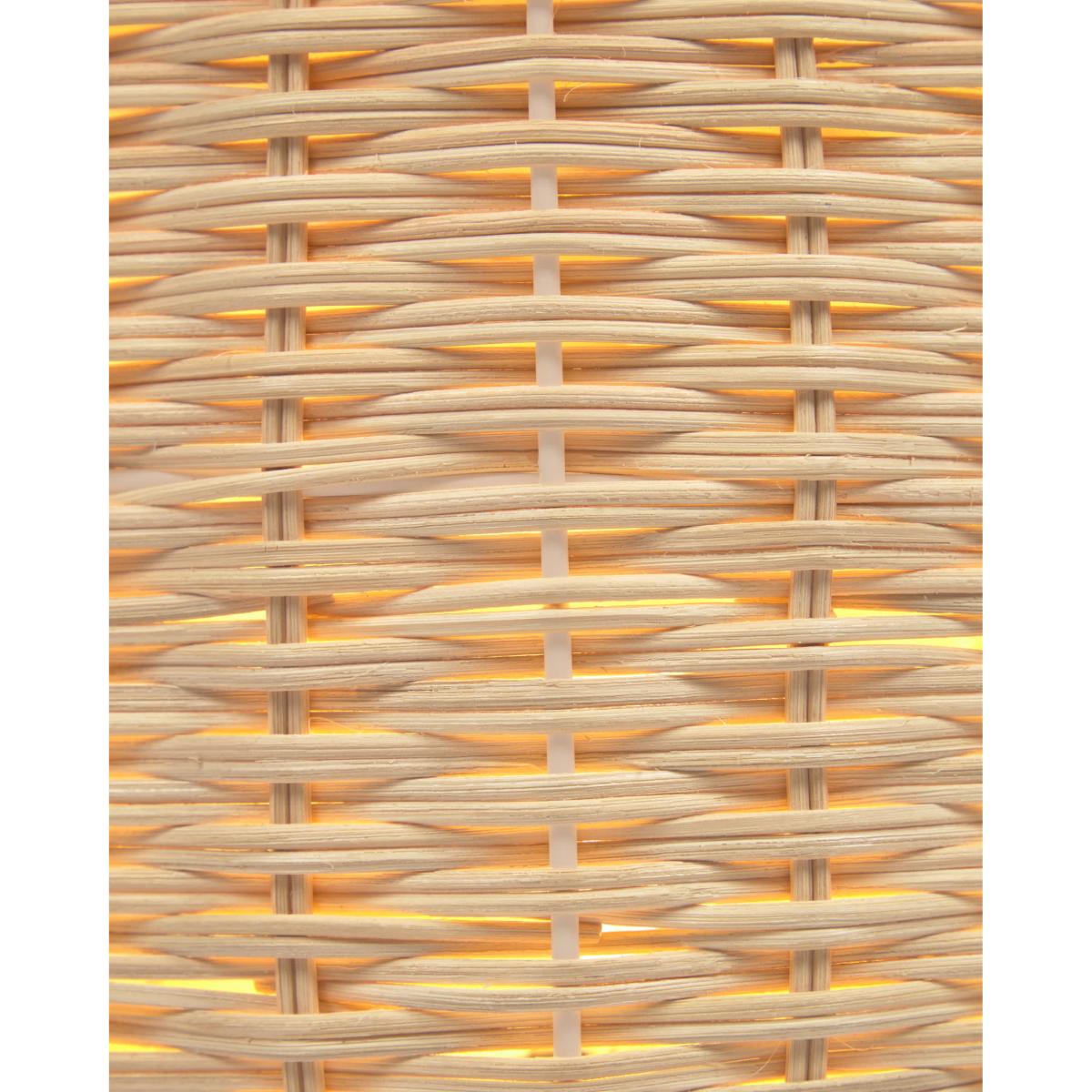 Large Lumisa floor lamp in rattan with natural finish and green cord UK adapter – image 8