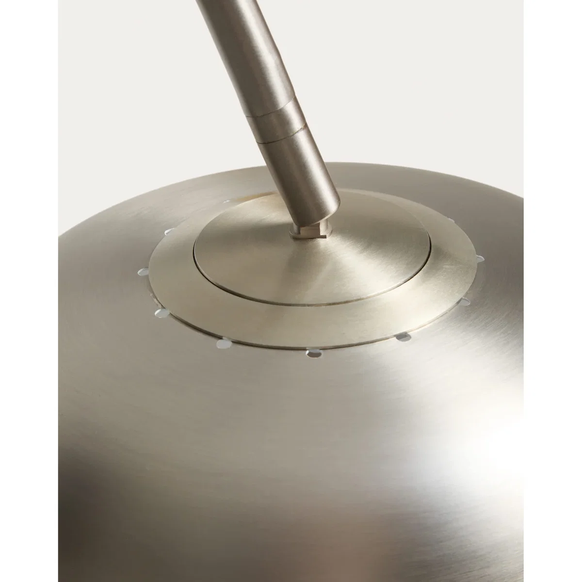 Arnolia brushed steel and black marble floor lamp with UK adaptor – image 6