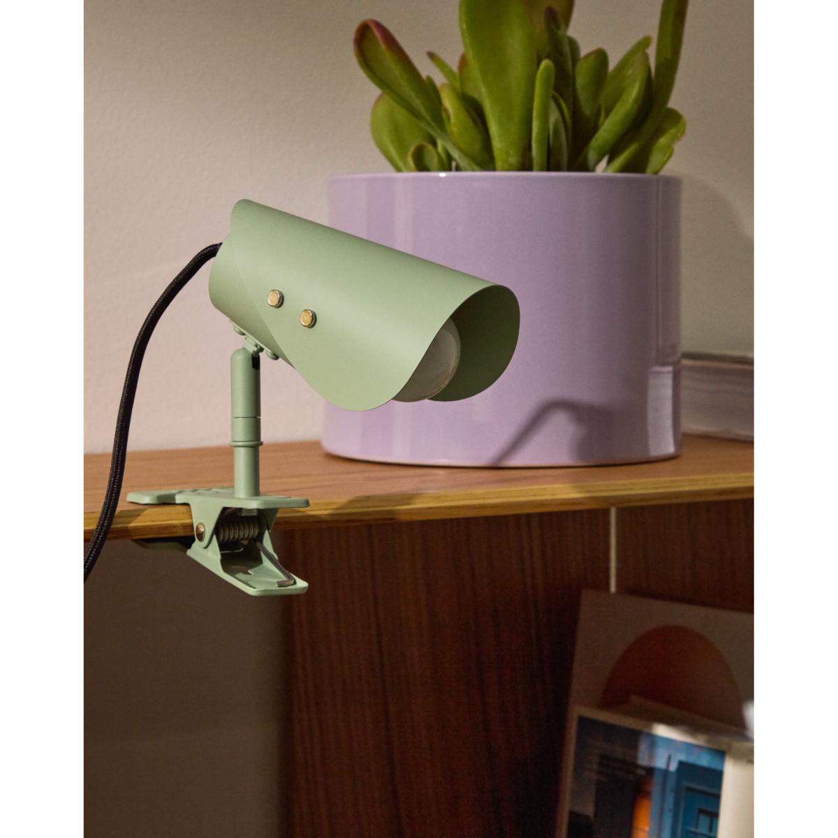 Jula small lamp with clamp in green metal – image 2