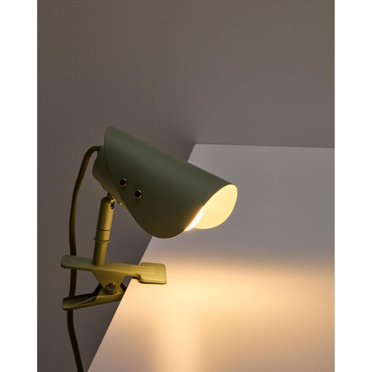 Jula small lamp with clamp in green metal – image 3