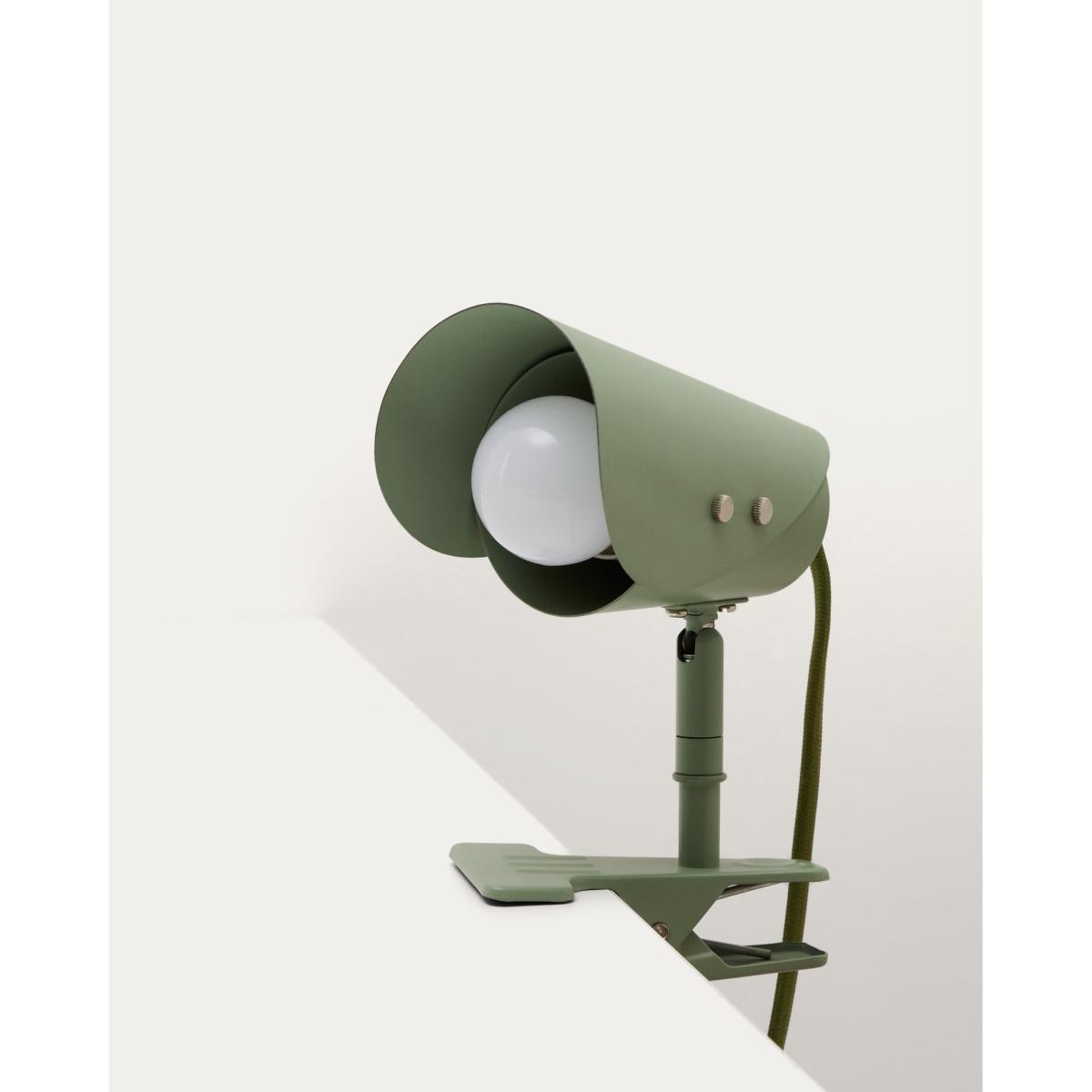 Jula small lamp with clamp in green metal – image 4
