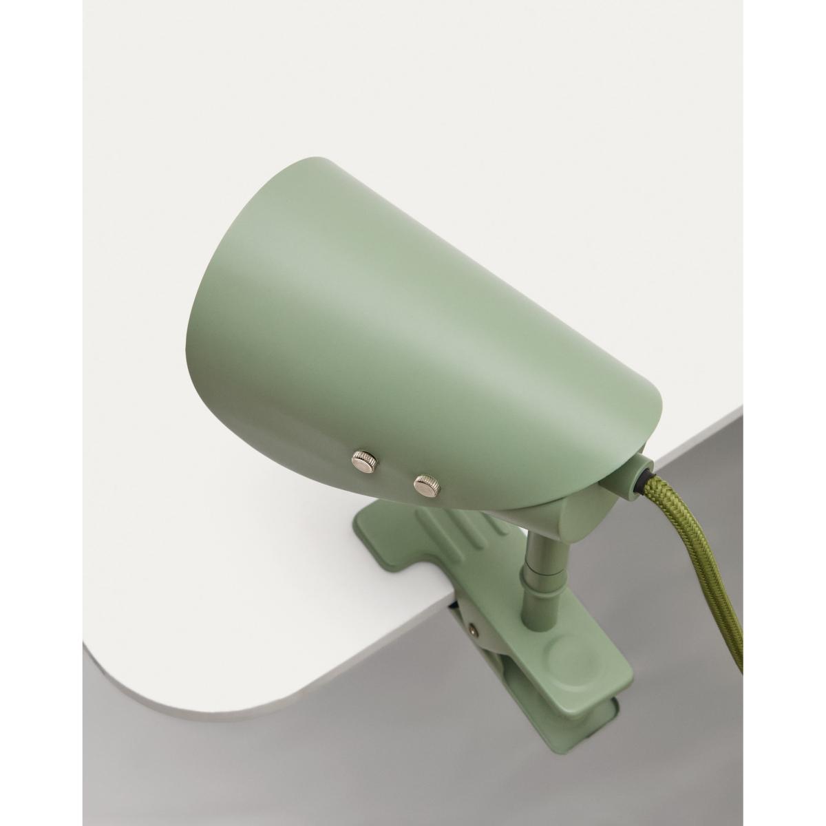 Jula small lamp with clamp in green metal – image 5