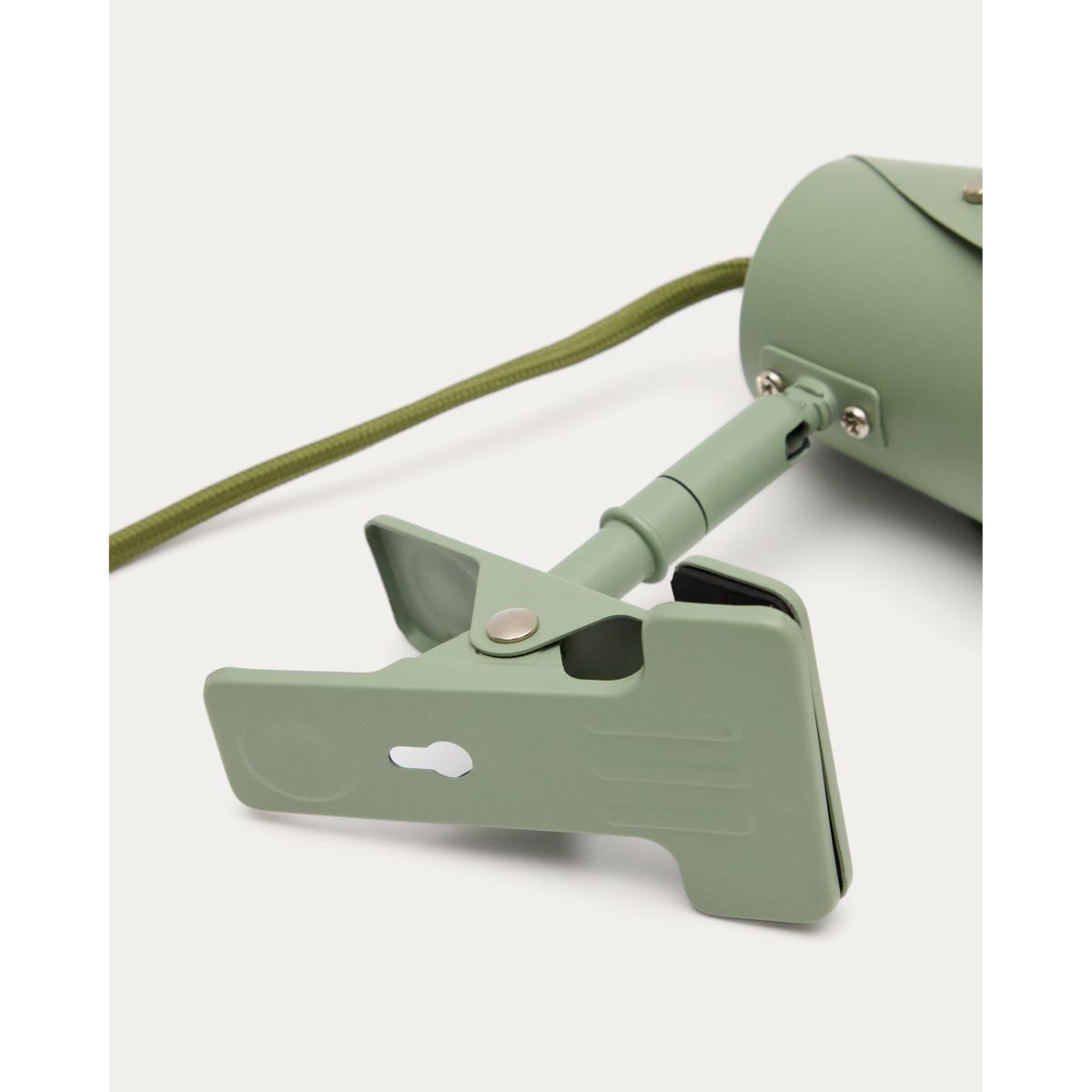 Jula small lamp with clamp in green metal – image 6