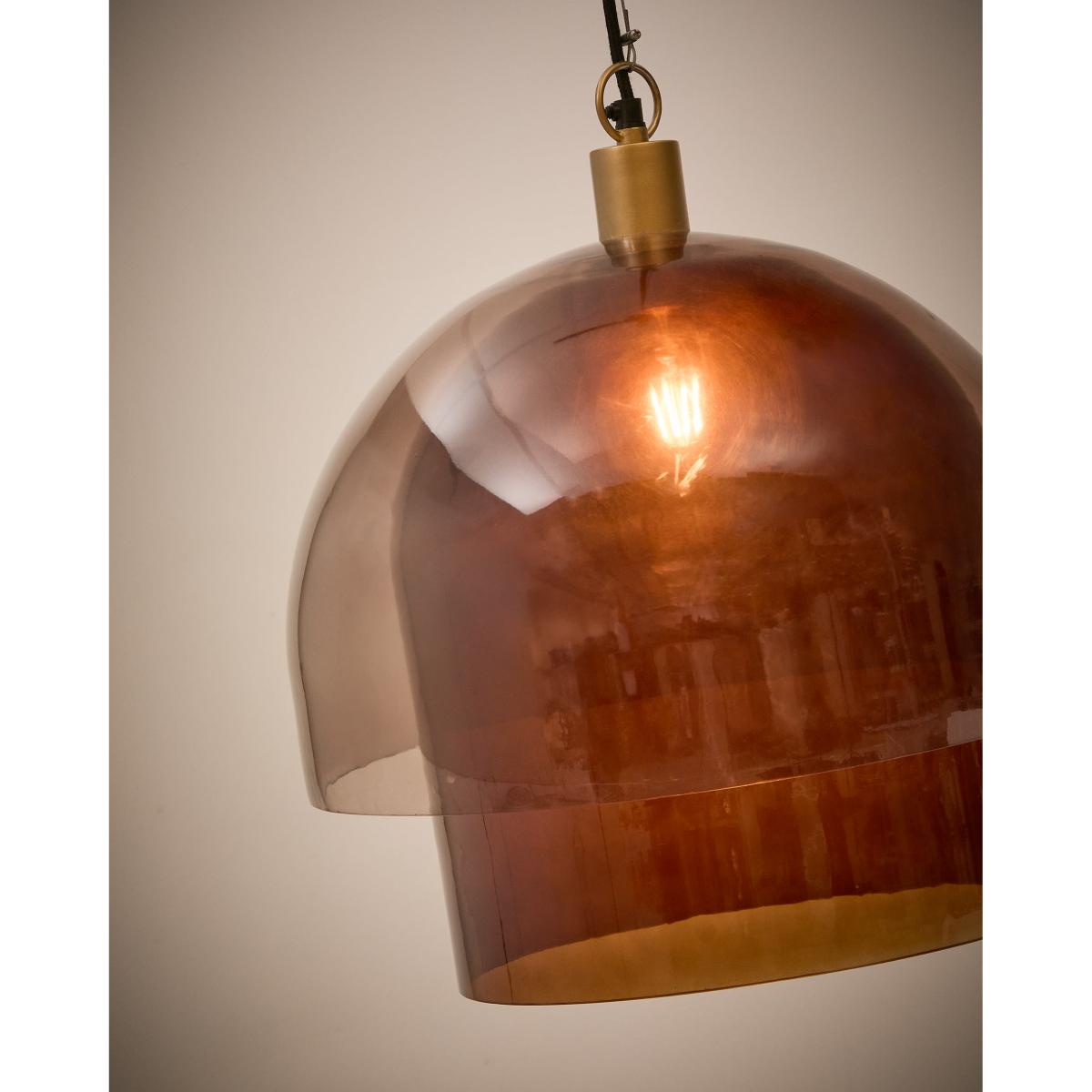 Vitri brown glass ceiling lamp, Ø 40 cm – image 3