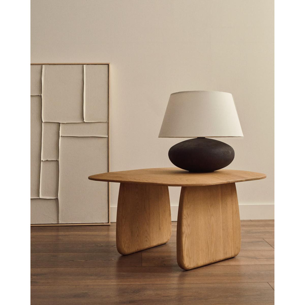 Nessi metal table lamp in a black terracotta effect finish – image 4