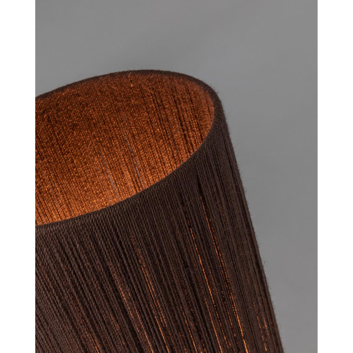 Kor table floor lamp made of jute and acacia wood in a dark finish – image 5