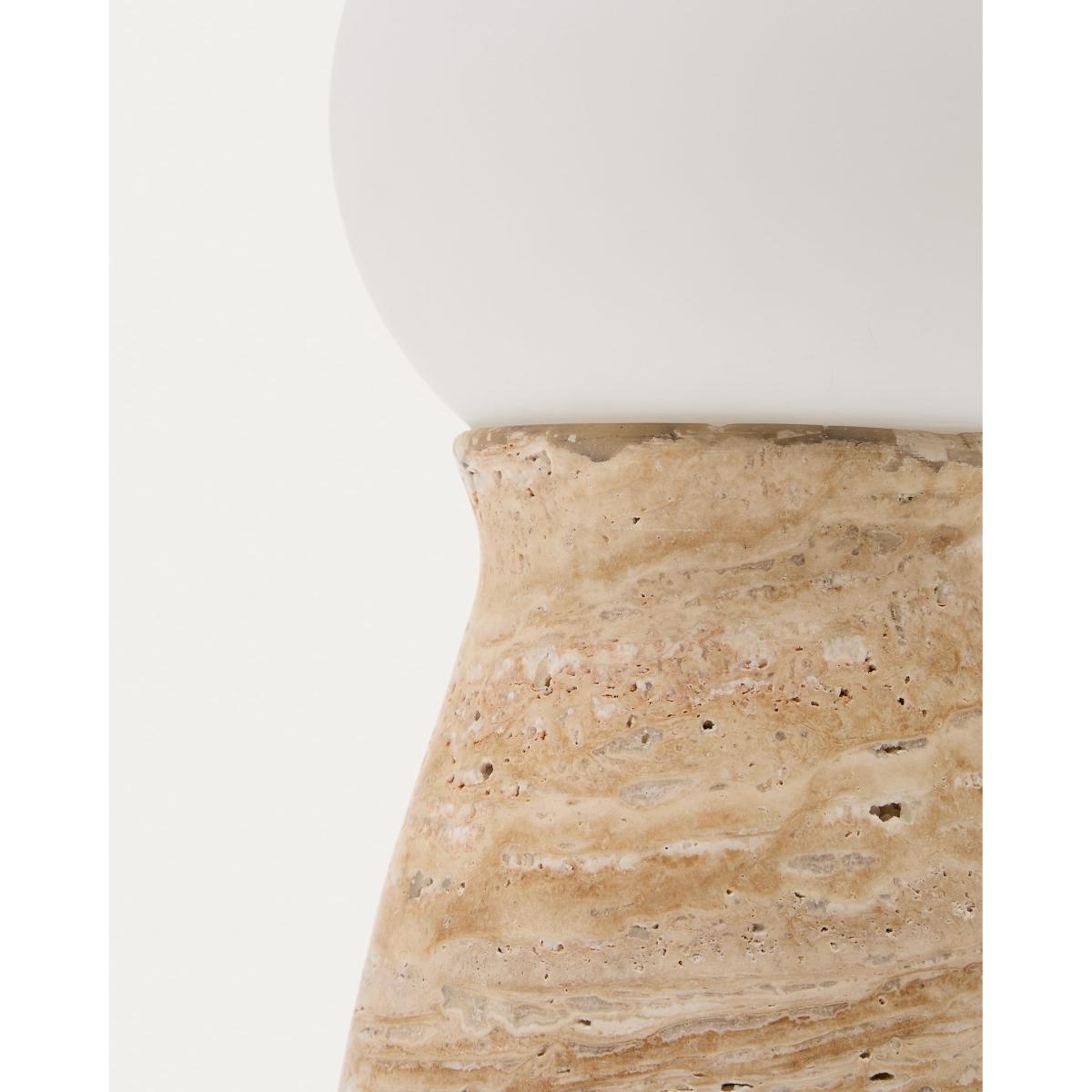 Okeni table lamp made of travertine and glass – image 3
