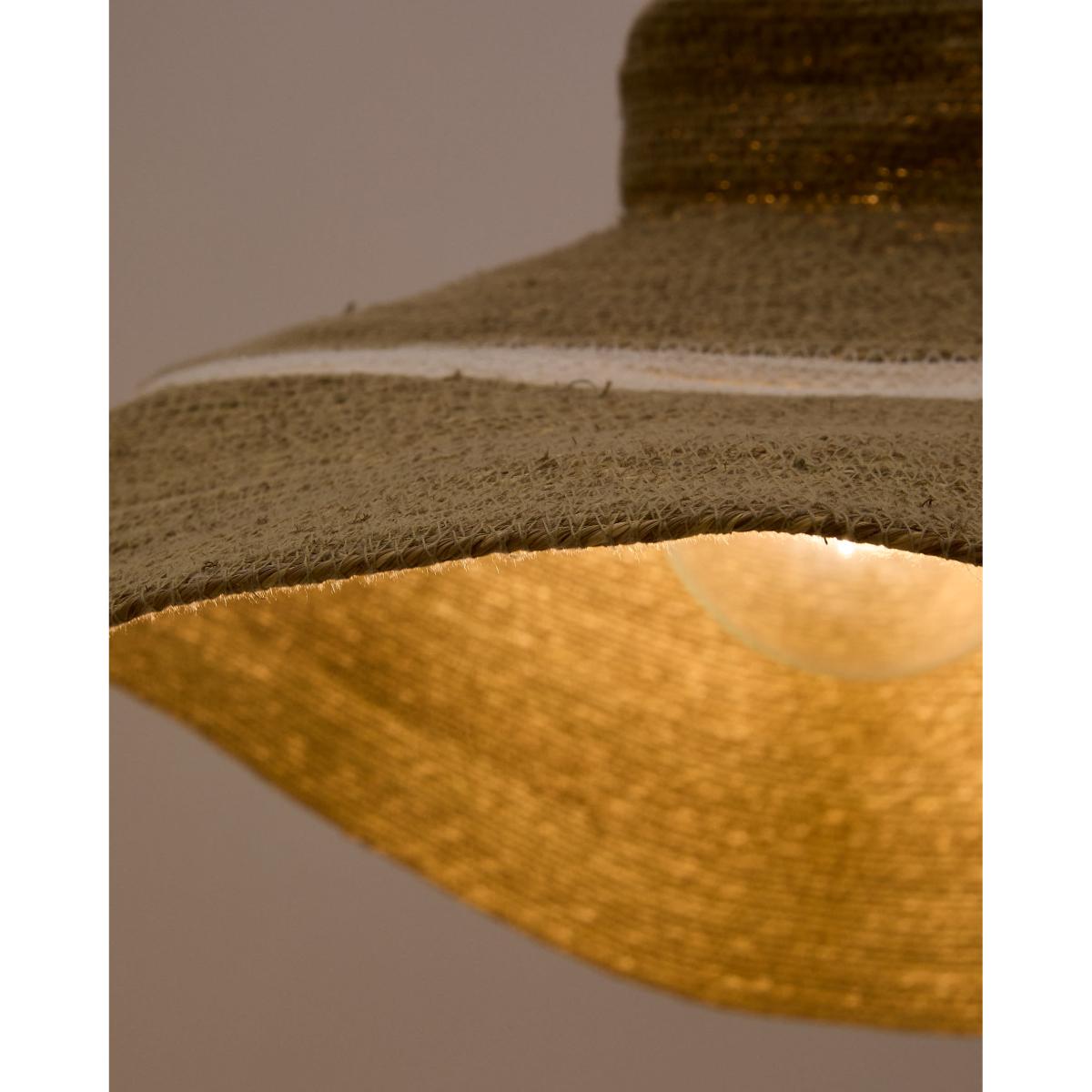 Albenya ceiling lamp made of natural fibres and cotton with a natural and white finish Ø 90 cm – image 2