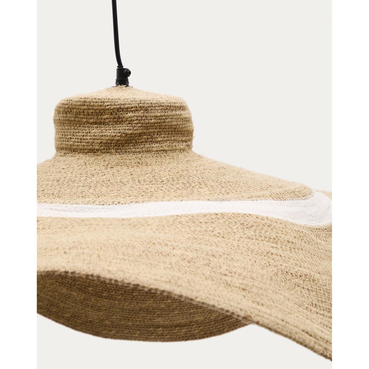 Albenya ceiling lamp made of natural fibres and cotton with a natural and white finish Ø 90 cm – image 3