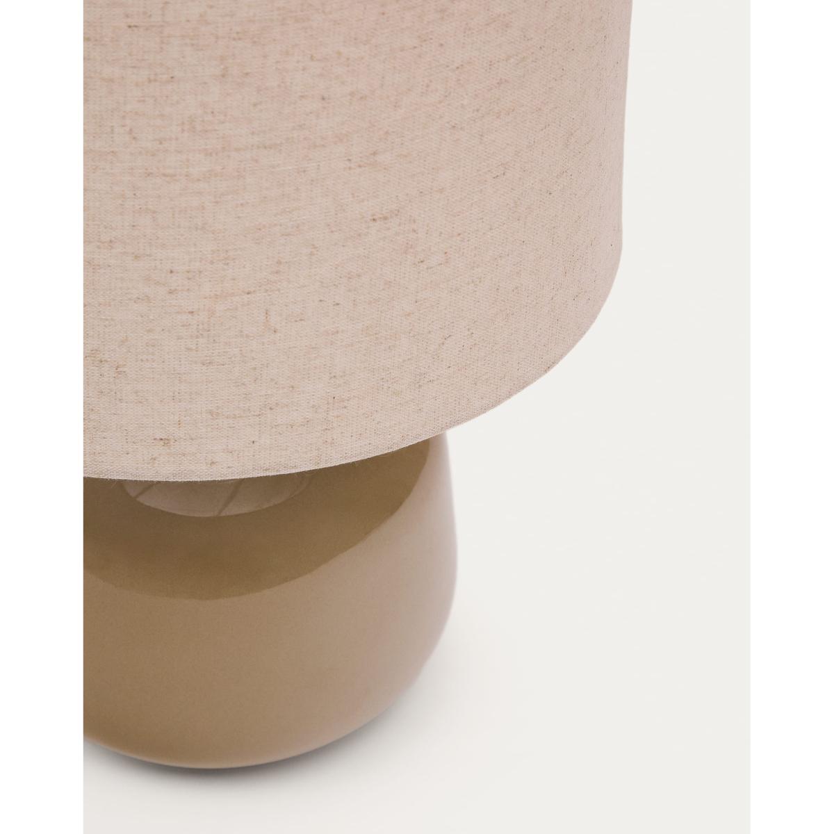 Tay green ceramic and beige linen table lamp – image 3
