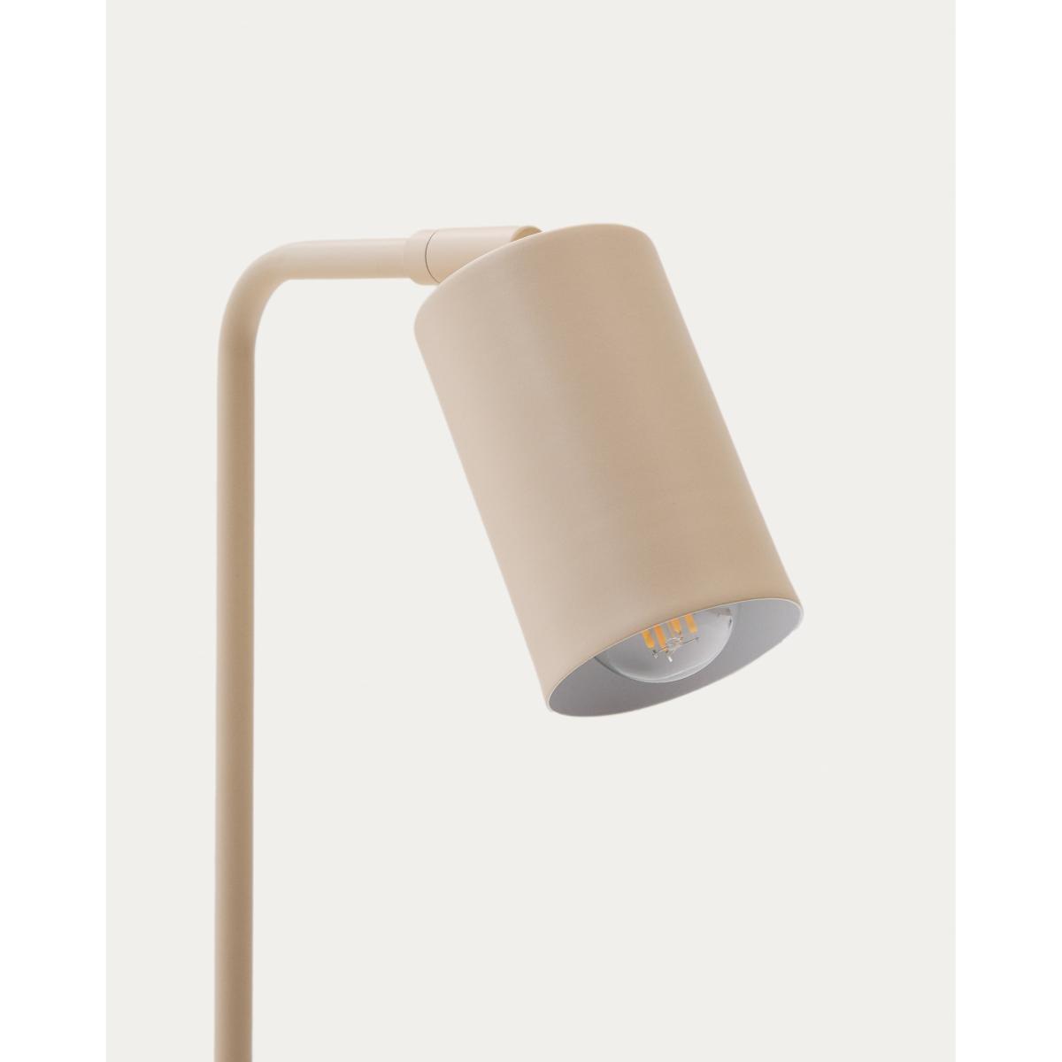 Manie metal desk lamp with beige textured finish – image 2