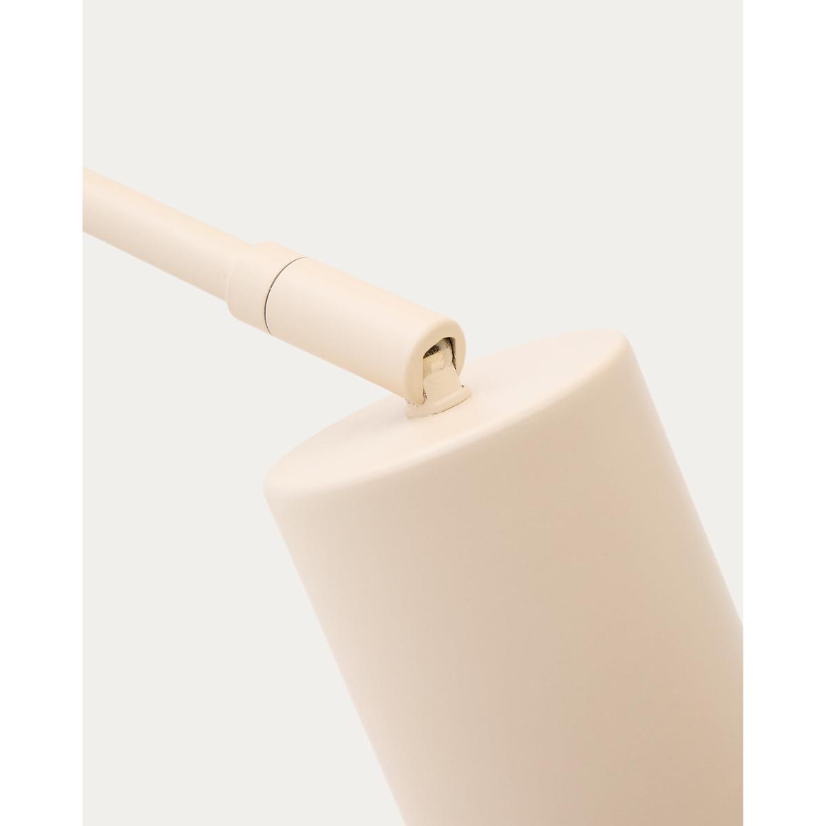 Manie metal desk lamp with beige textured finish – image 5
