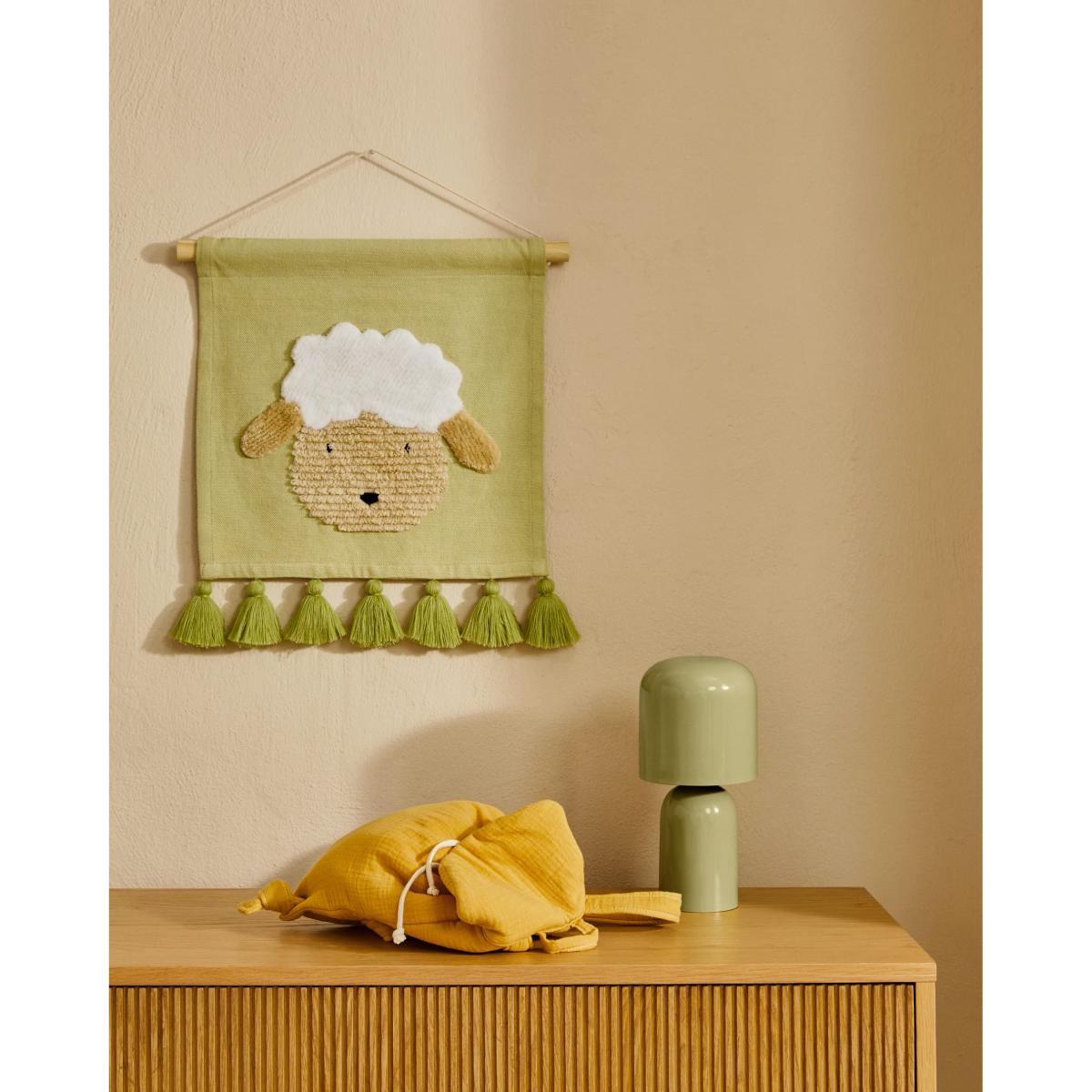 Monze table lamp in light green painted metal – image 6