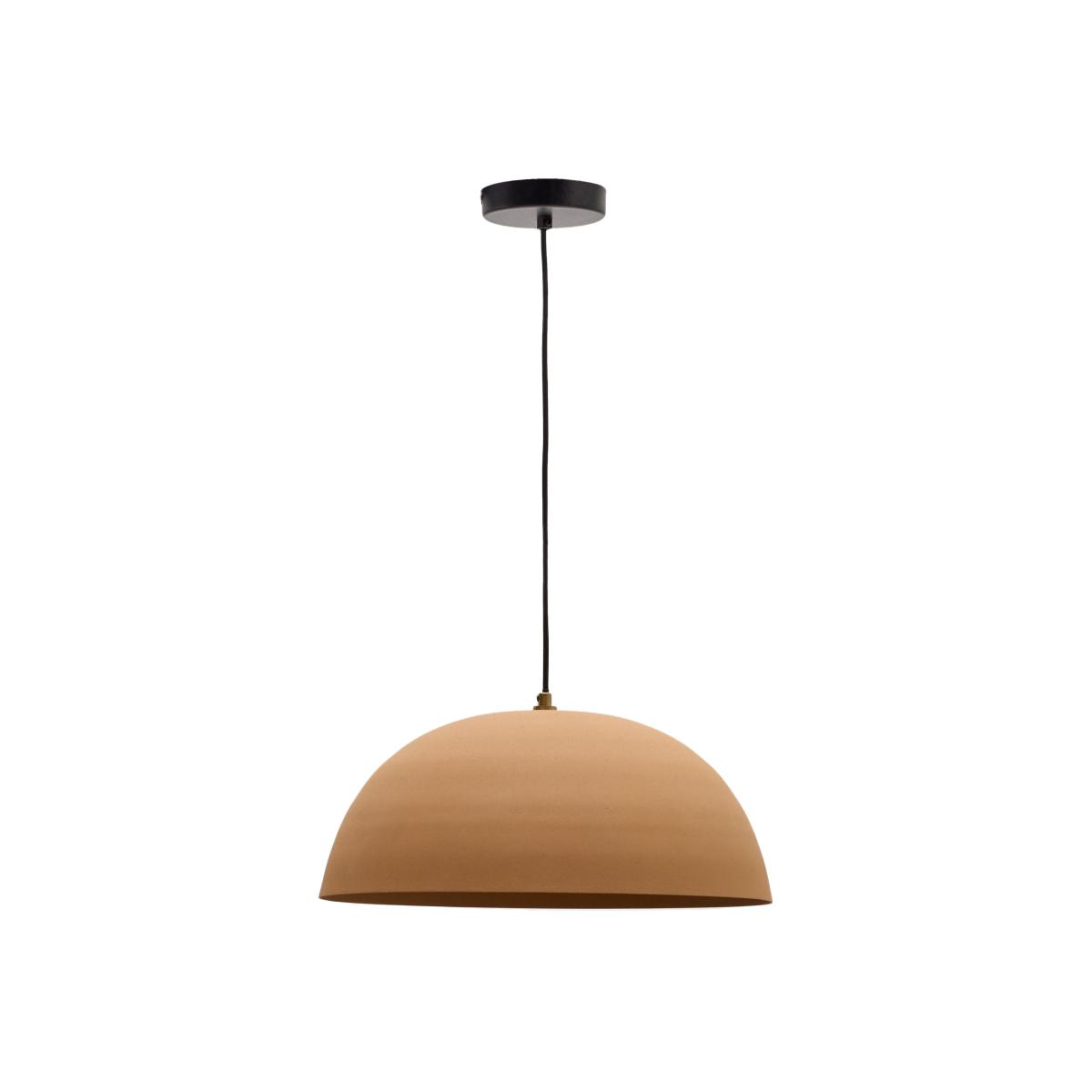 Nibla ceiling lamp in terracotta-effect metal Ø46cm – image 1