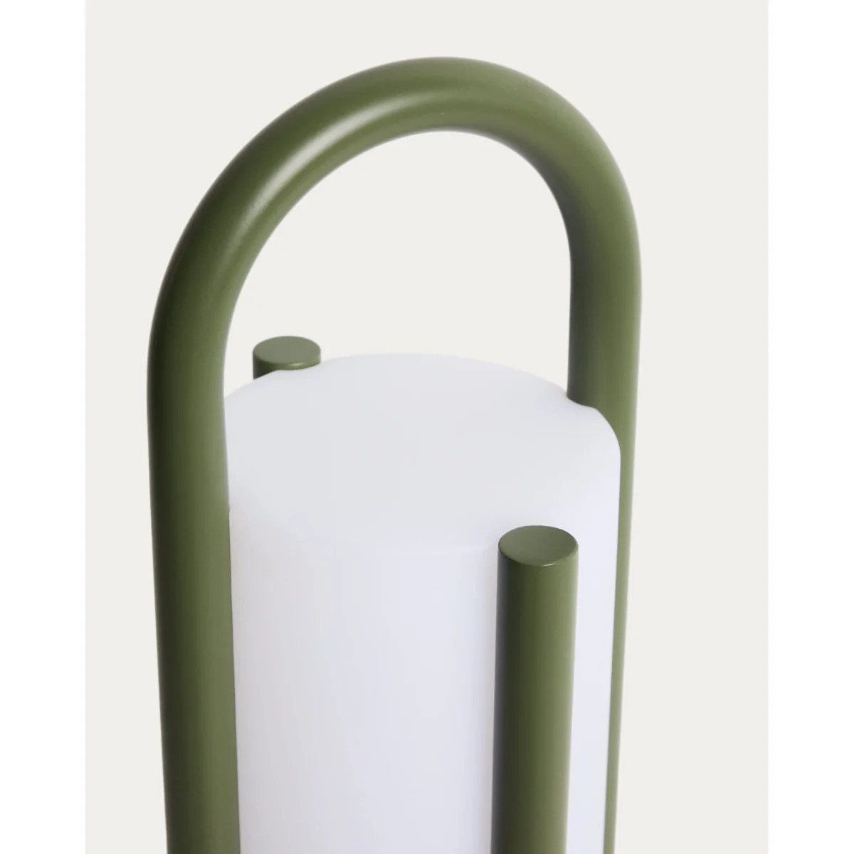 Leros large portable table lamp in green polyethylene and steel – image 3
