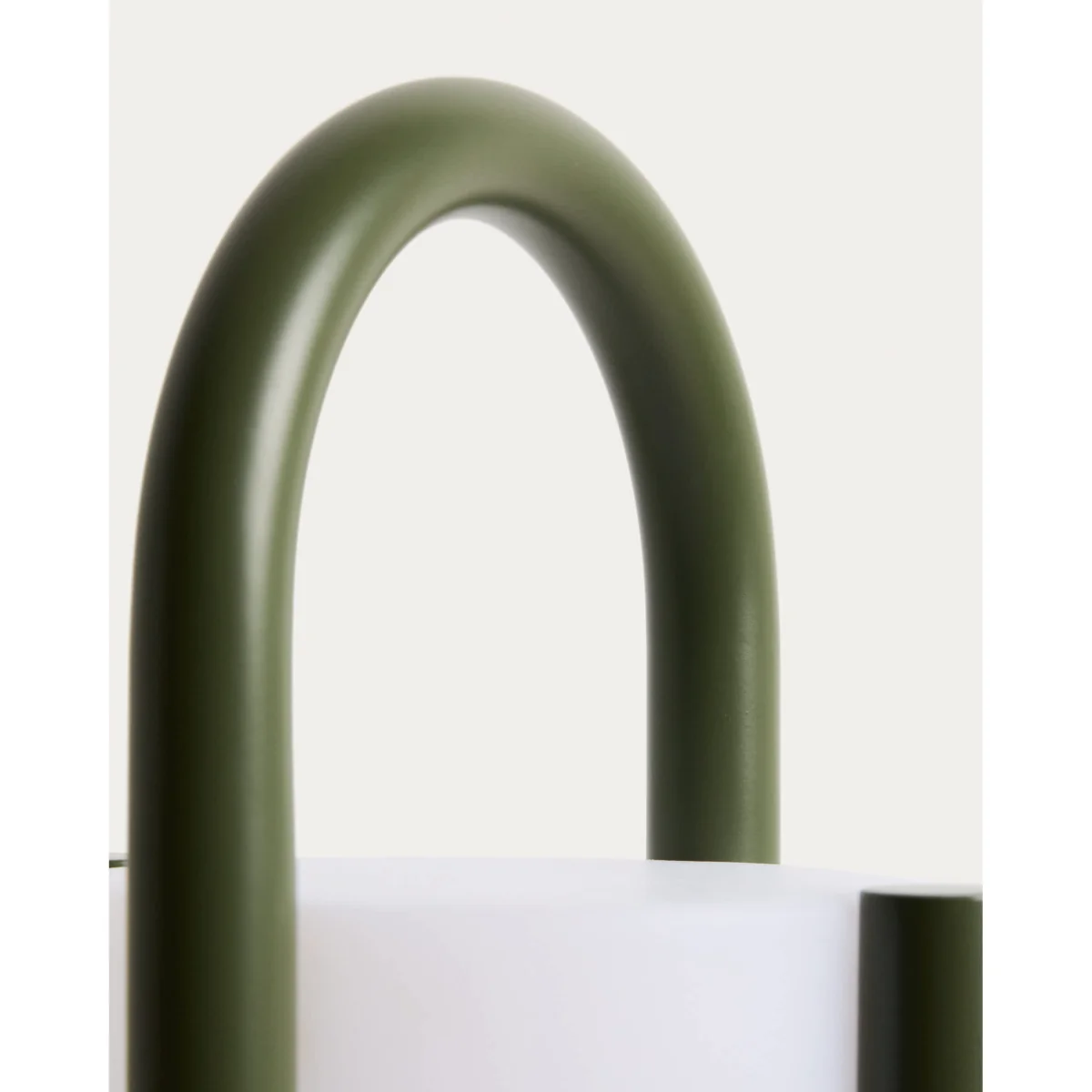 Leros large portable table lamp in green polyethylene and steel – image 4