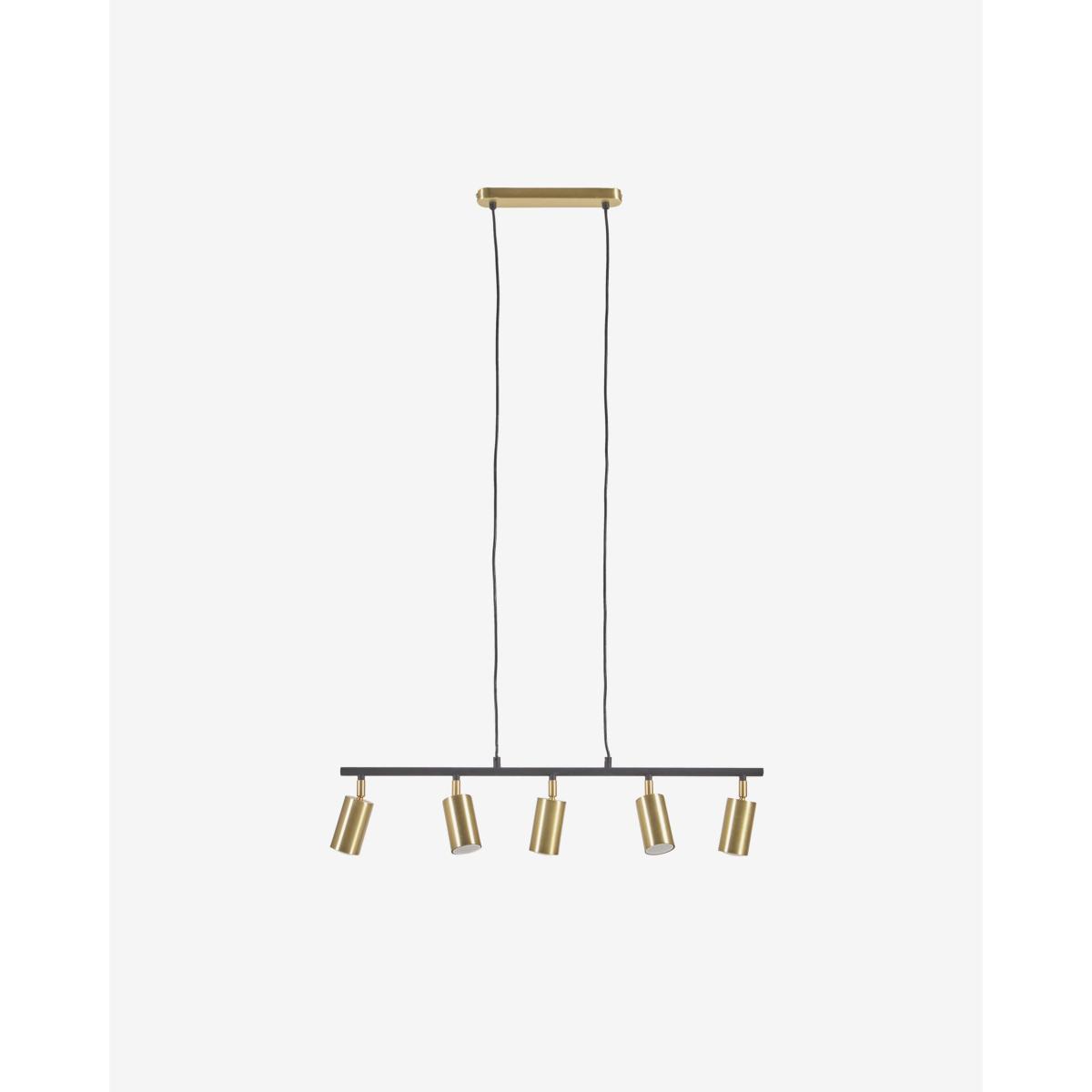 Mirela ceiling lamp in metal with brass and black finish – image 4