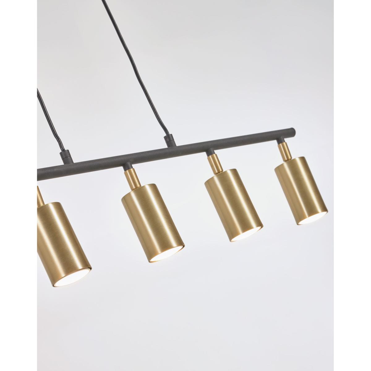 Mirela ceiling lamp in metal with brass and black finish – image 5