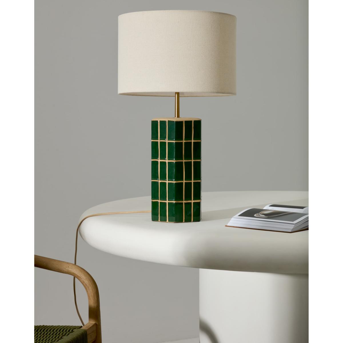 Rue green ceramic table lamp – image 2