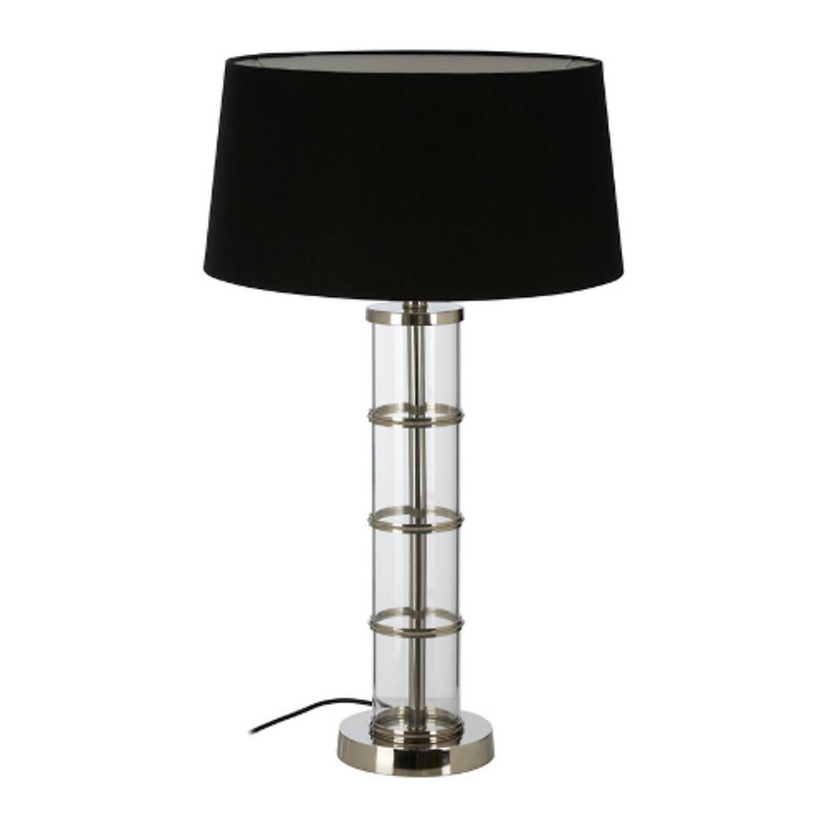 Nickel Finish with Clear Acrylic Cylinder Table Lamp – image 2
