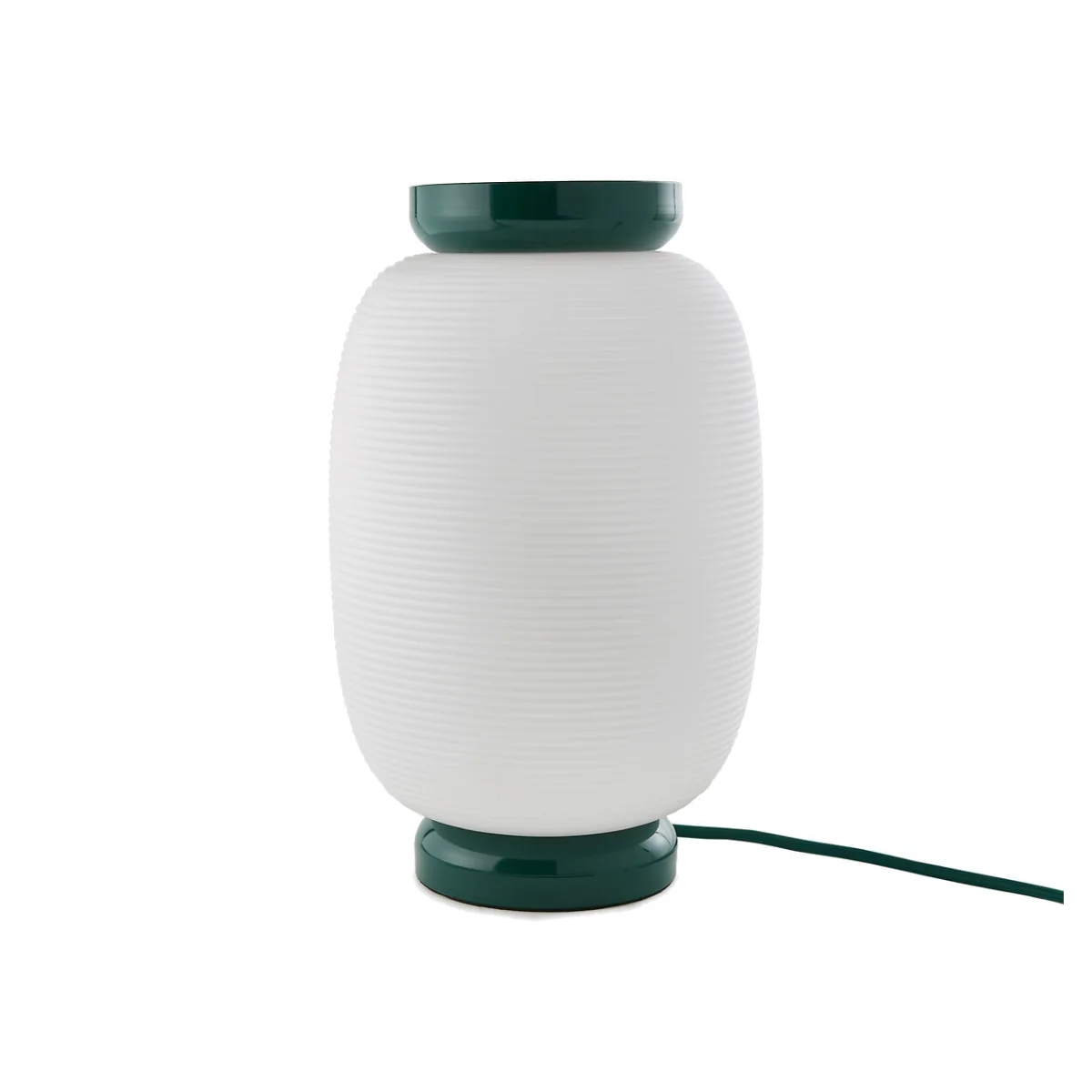 Tilan Grooved Opaline Glass and Iron Table Lamp – image 1