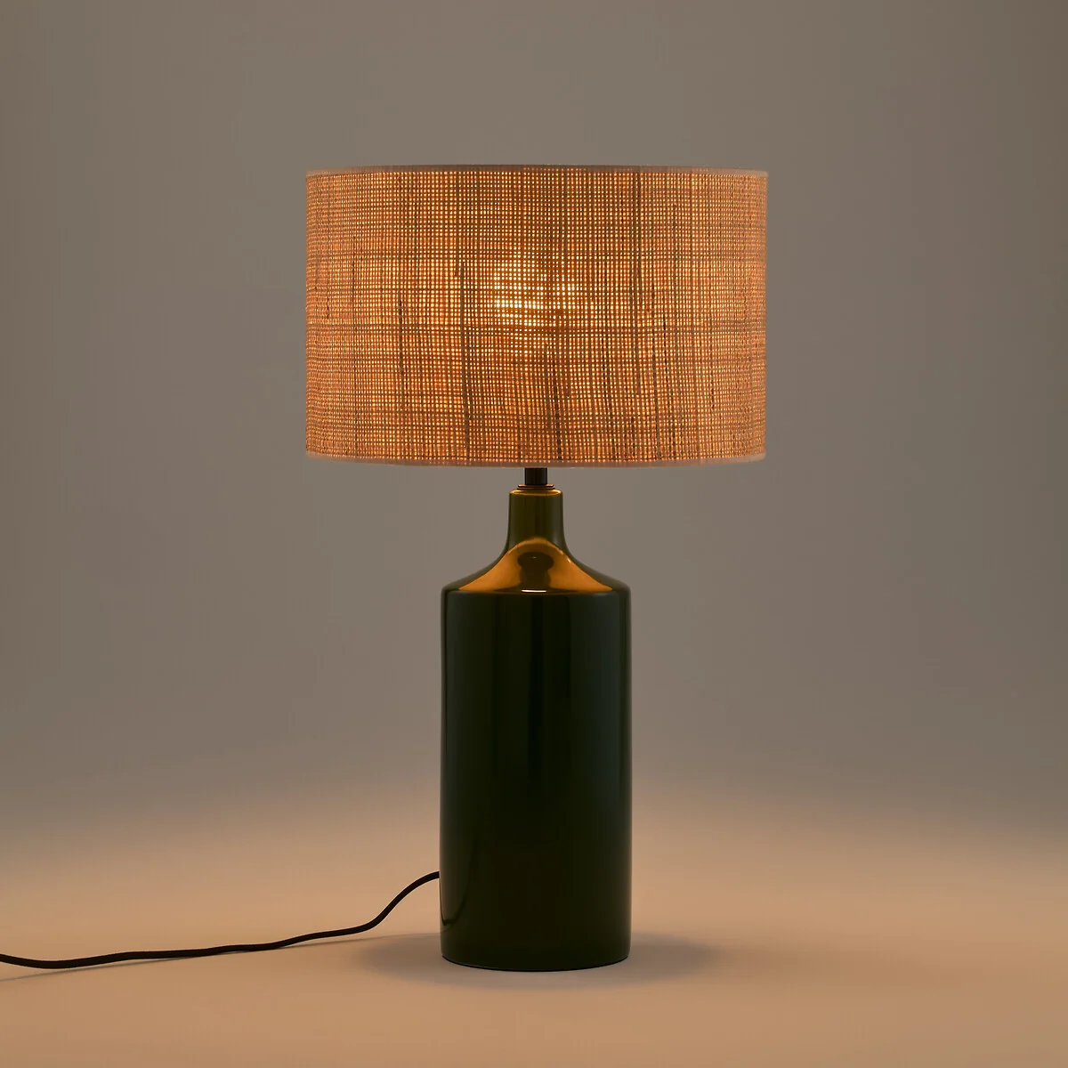 Rabano Ceramic and Raffia Table Lamp – image 3