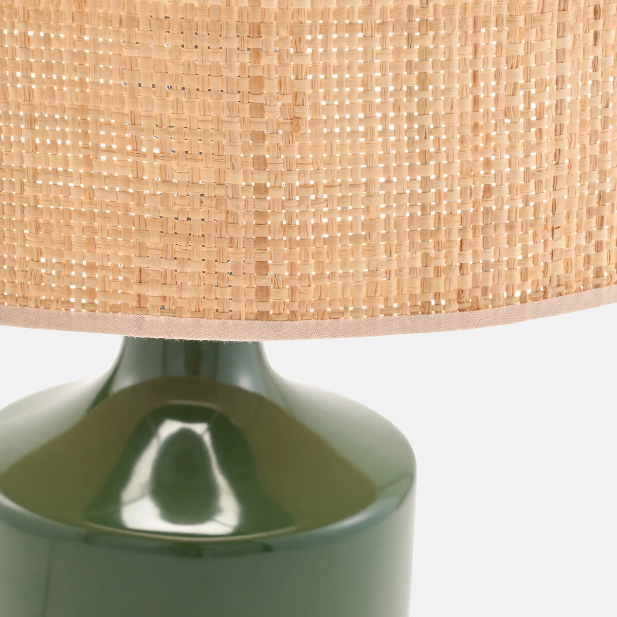 Rabano Ceramic and Raffia Table Lamp – image 4