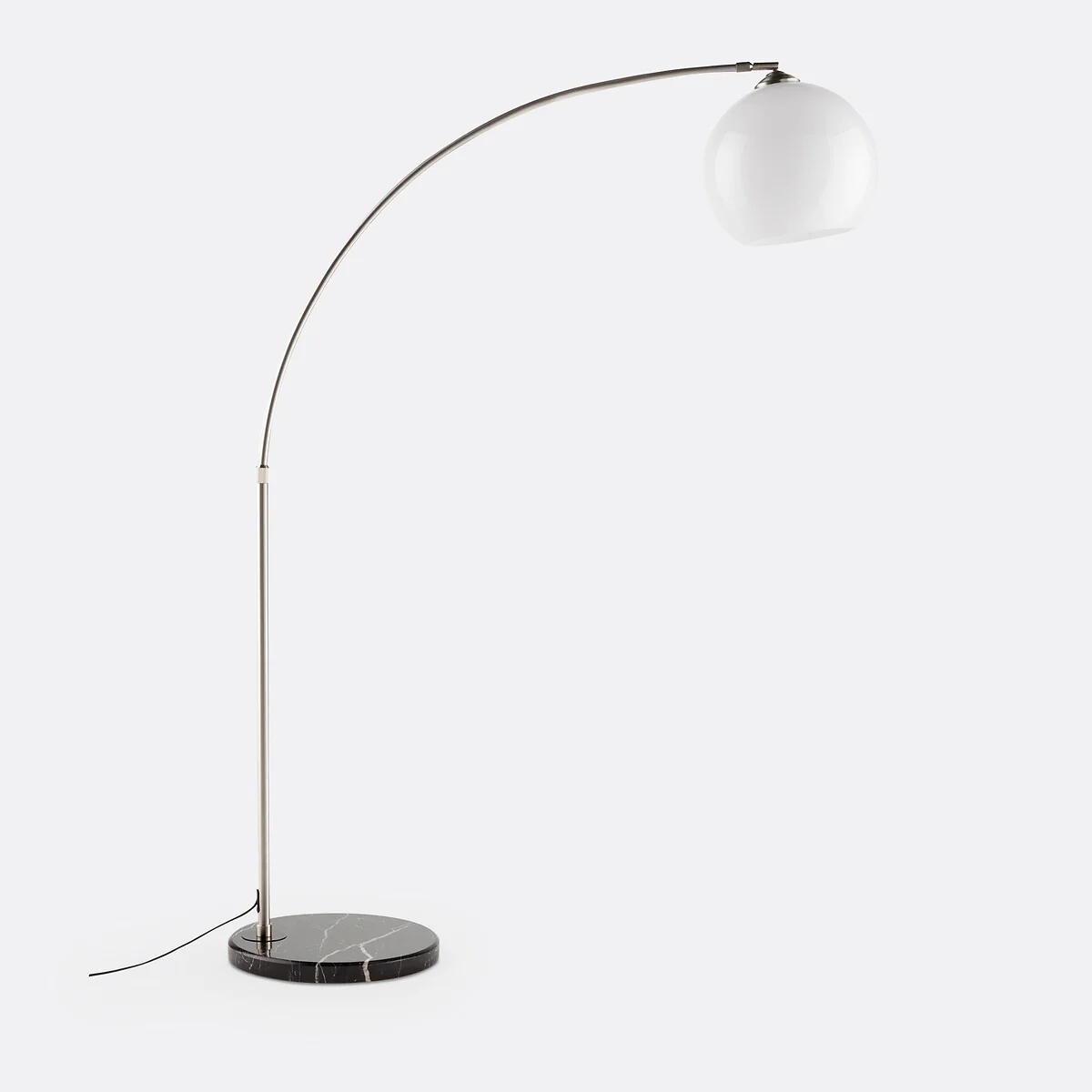Bowata Steel, Marble and Acrylic Arc Floor Lamp – image 4