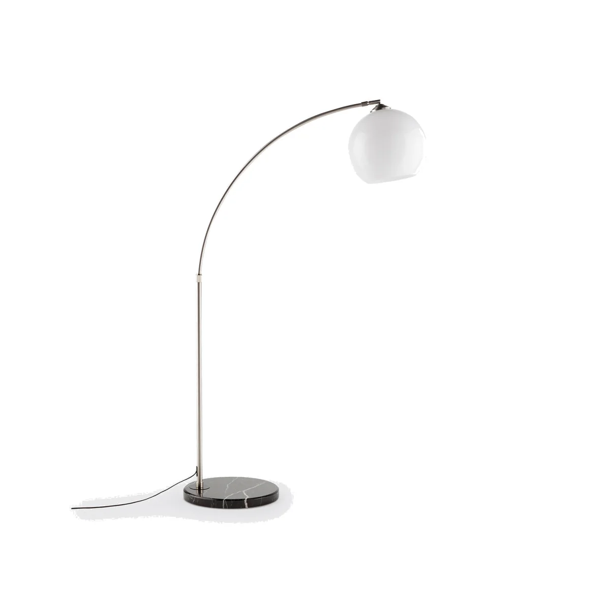 Bowata Steel, Marble and Acrylic Arc Floor Lamp – image 1
