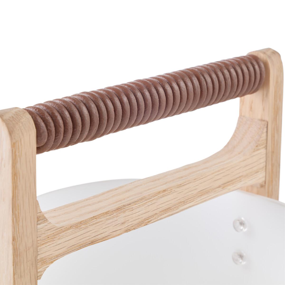 Fodéo Solid Oak and Opaline Lamp – image 4