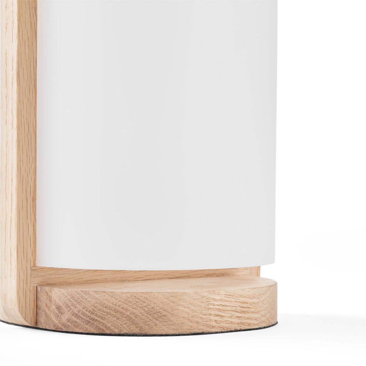 Fodéo Solid Oak and Opaline Lamp – image 6