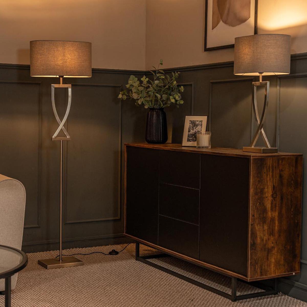Brushed Chrome Floor Lamp – image 3