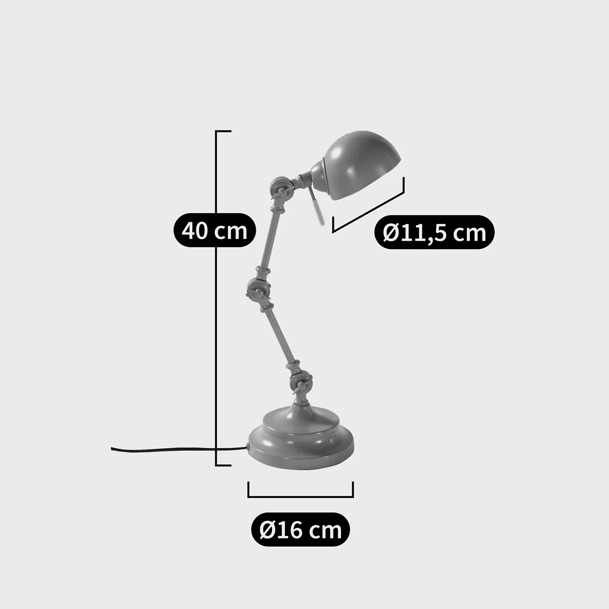 Kikan Industrial Style Metal Desk Lamp – image 4