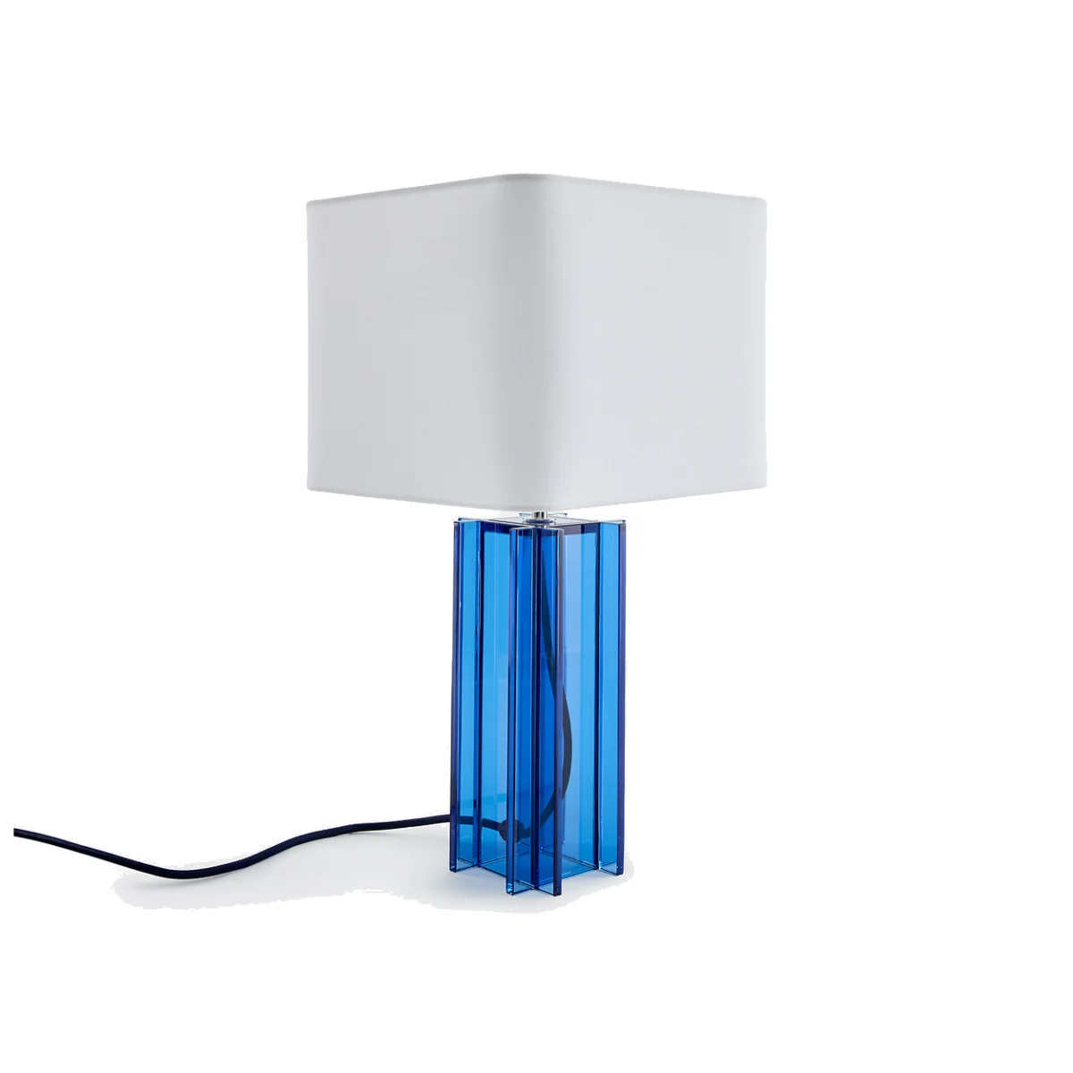 Bimo Table Lamp in Colourful Glass and Linen – image 1