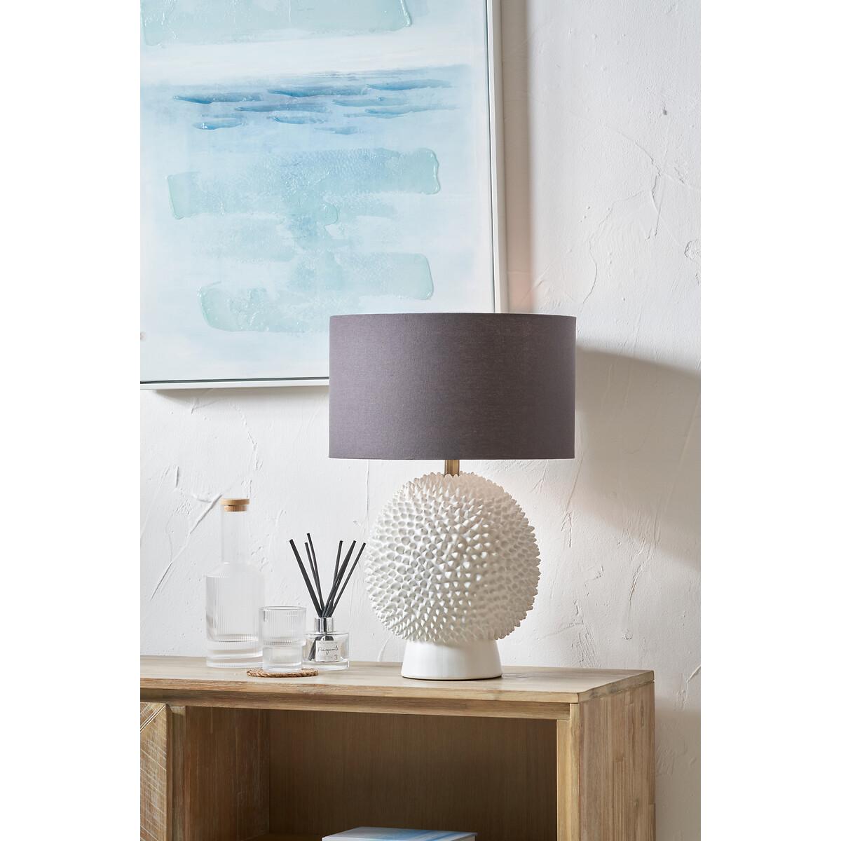 Cream Ceramic Sea Urchin Table Lamp Base – image 2