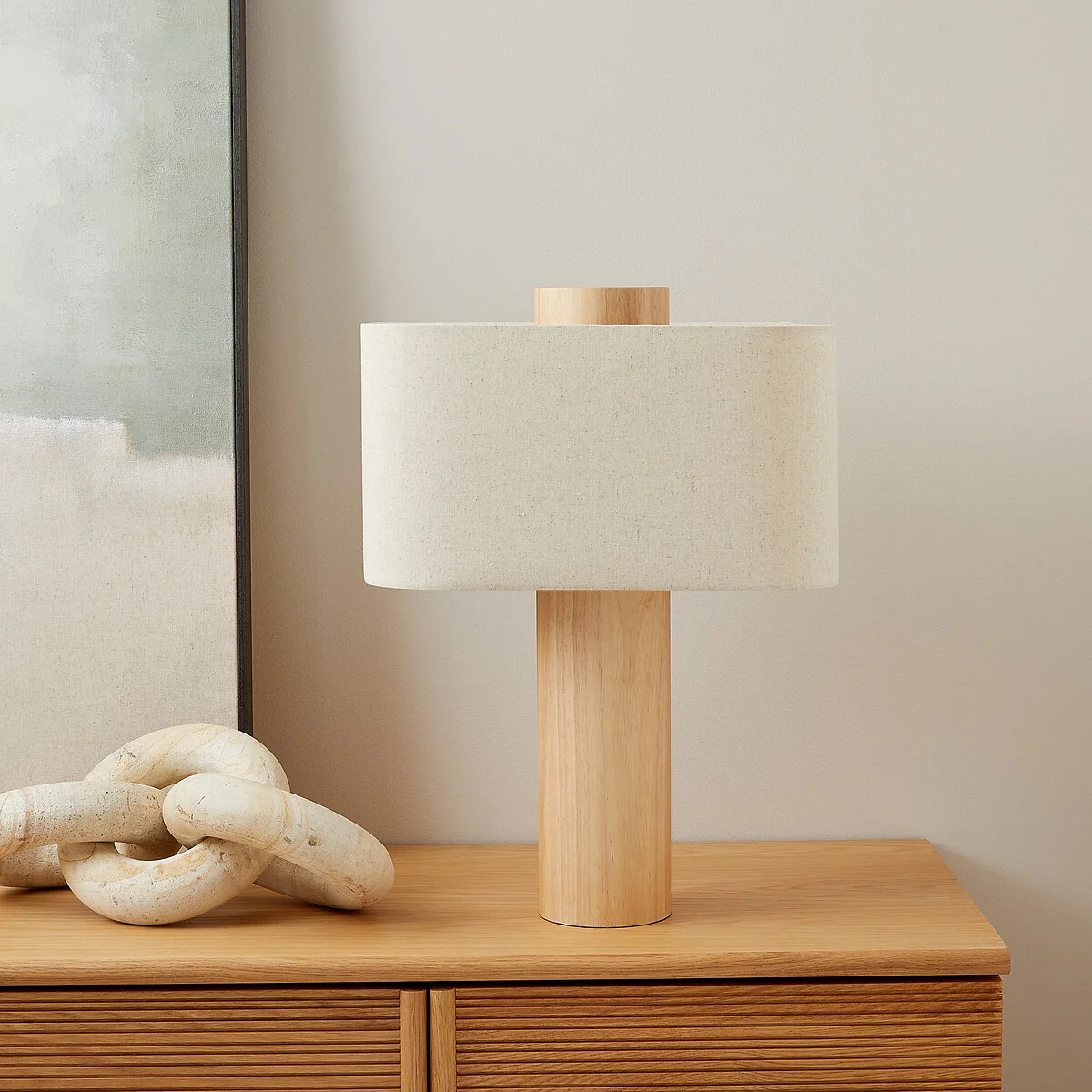 Floor Lamp in Oak and Linen Dryade – image 4