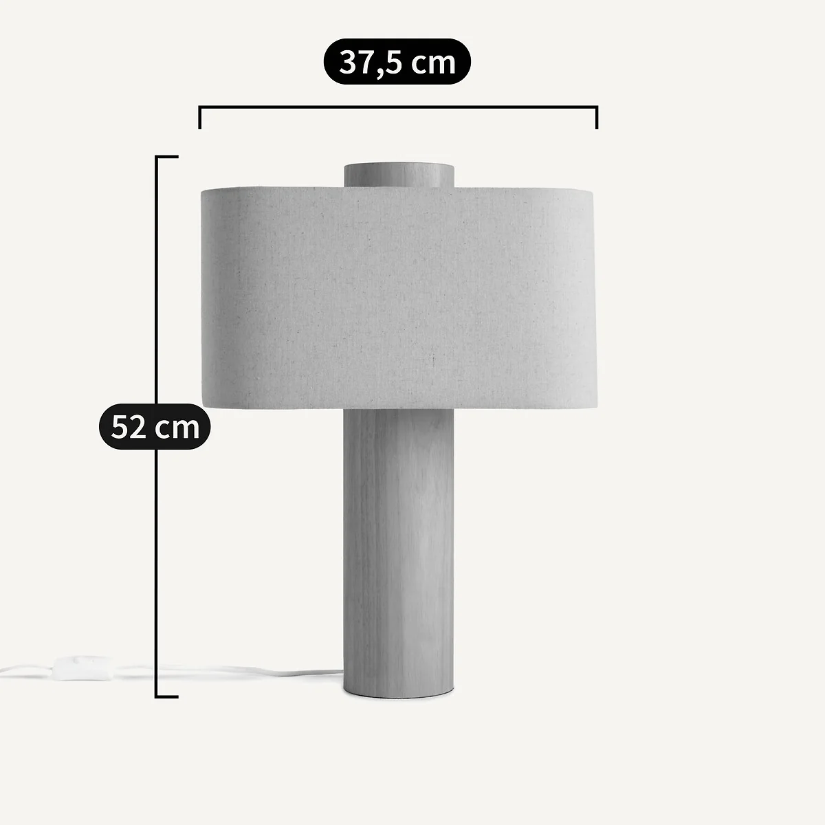 Floor Lamp in Oak and Linen Dryade – image 6