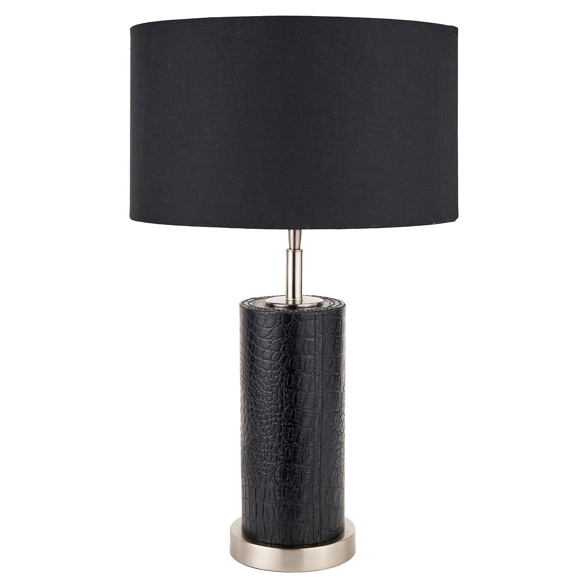 Leon Leather Cylindrical Table Lamp – image 4