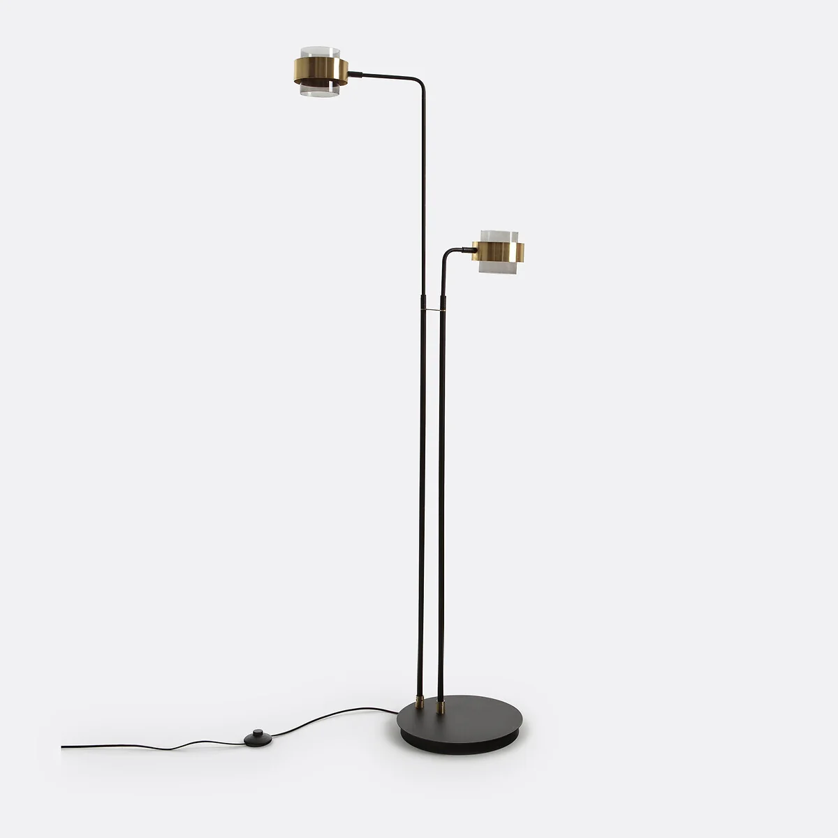Botello Floor Lamp with 2 Glass & Metal Arms – image 2