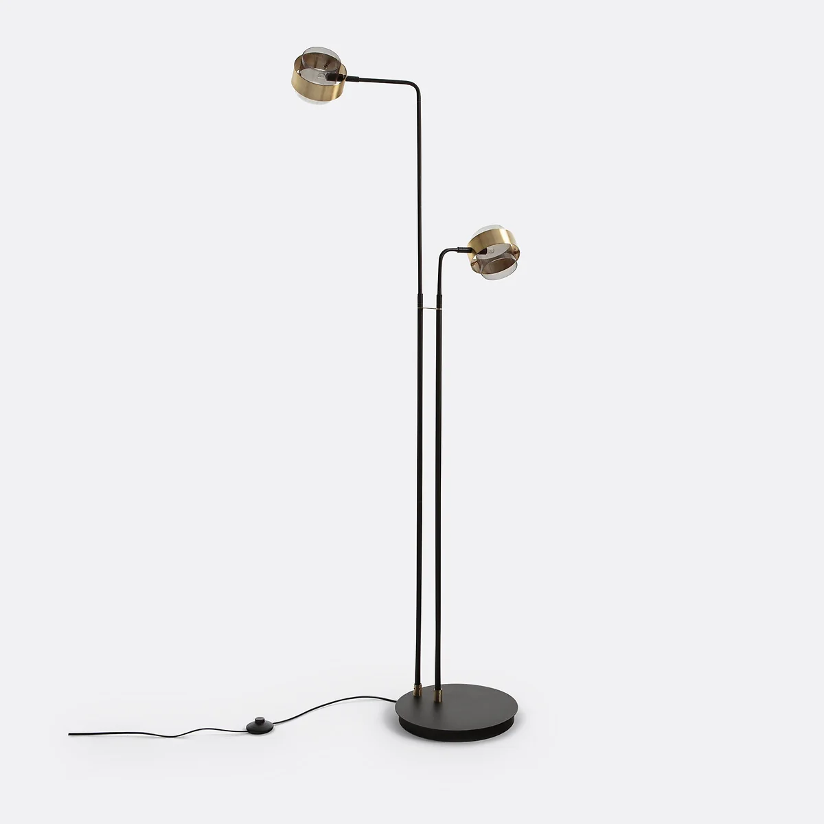 Botello Floor Lamp with 2 Glass & Metal Arms – image 3