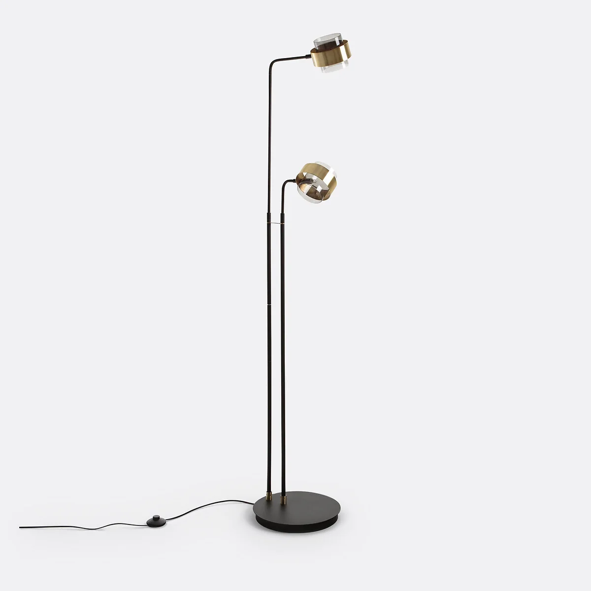 Botello Floor Lamp with 2 Glass & Metal Arms – image 4