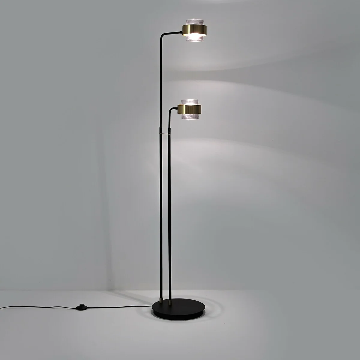 Botello Floor Lamp with 2 Glass & Metal Arms – image 5