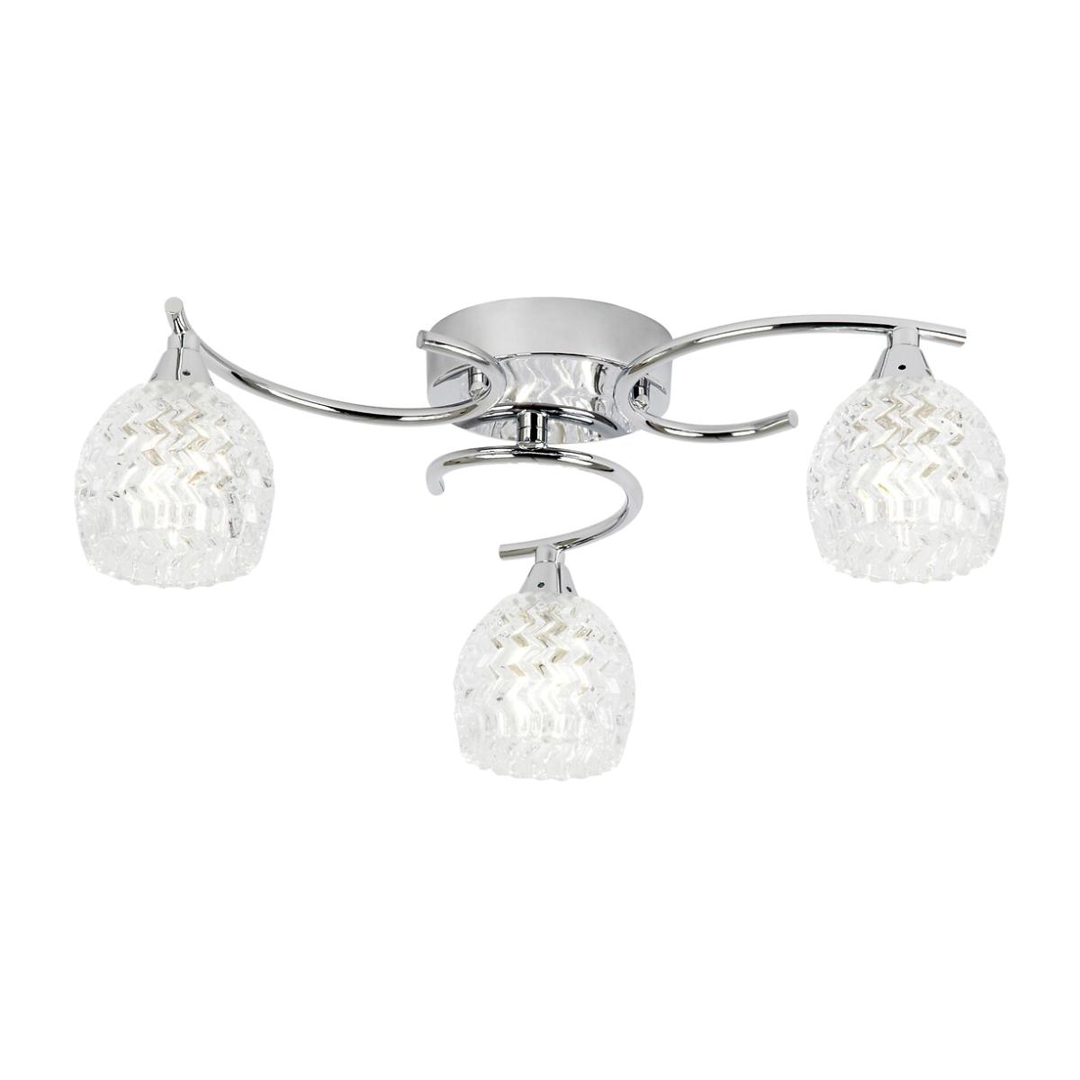 Dimmable 3 Ceiling Lamp Antique Brass