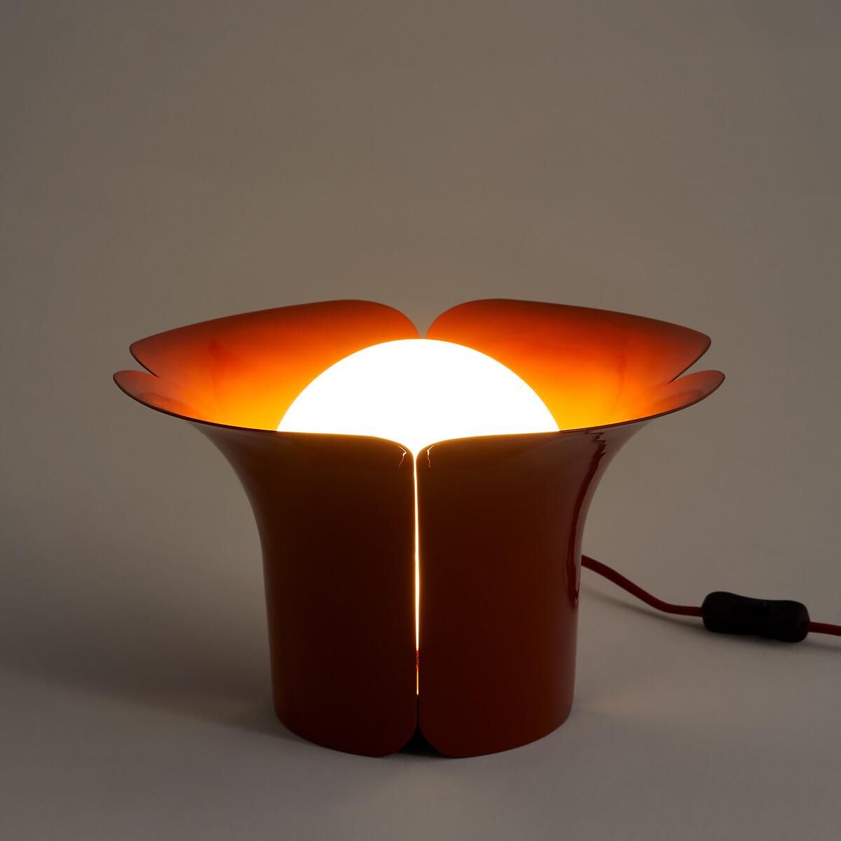Tessen Metal & Opaline Glass Tulip Table Lamp – image 3