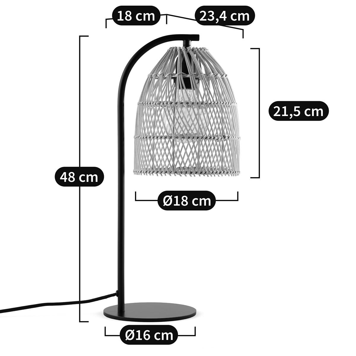 Dankia Metal and Rattan Table Lamp – image 4