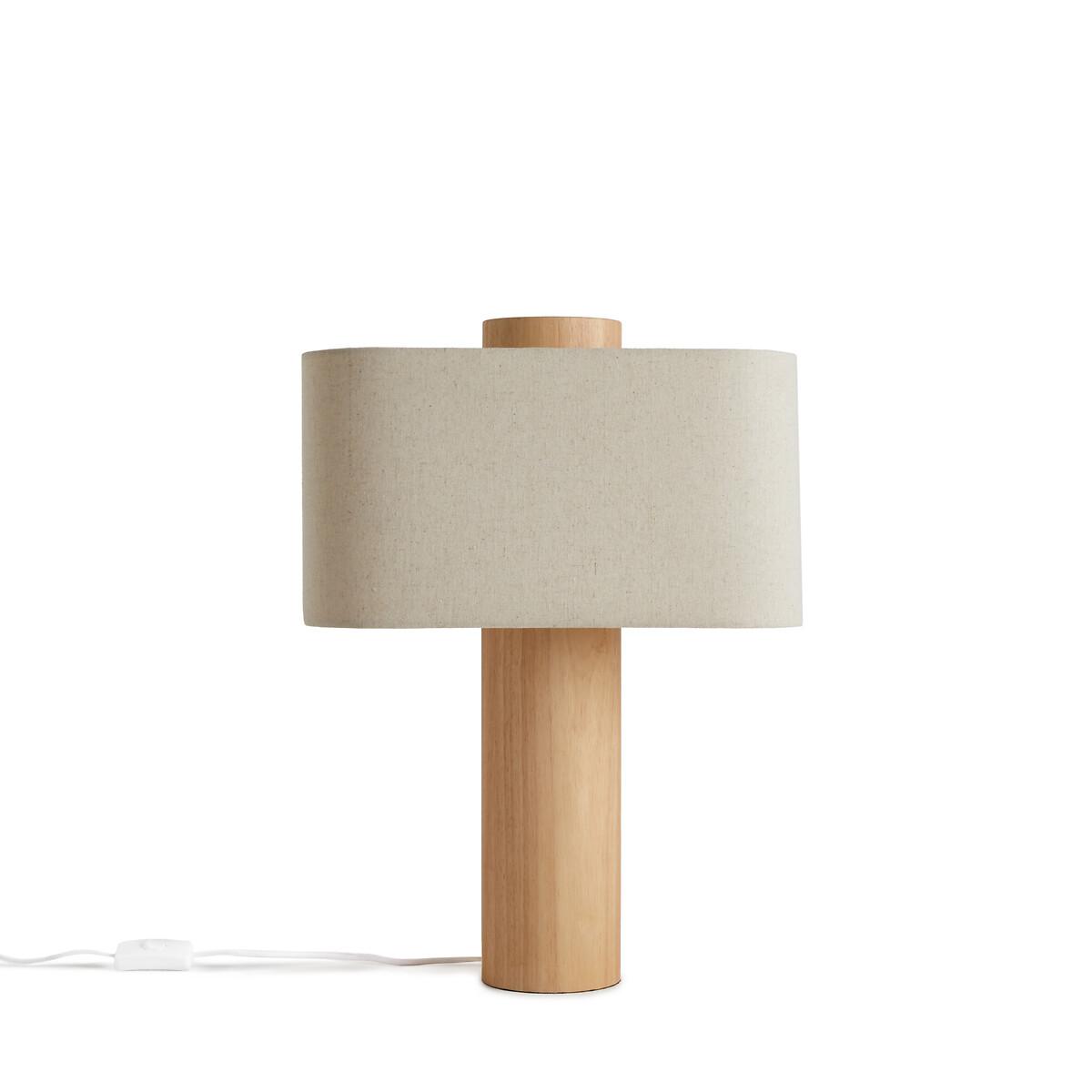 Dryade Rubberwood & Linen Table Lamp – image 4