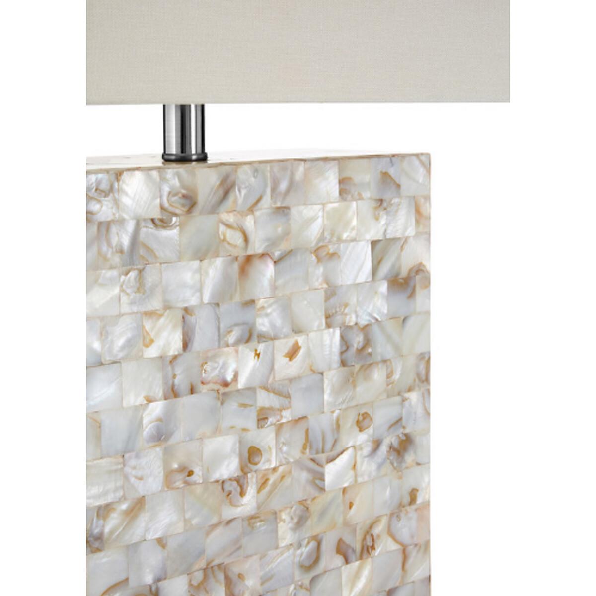 Natural Mosaic Shell Rectangular Column Base Table Lamp – image 4