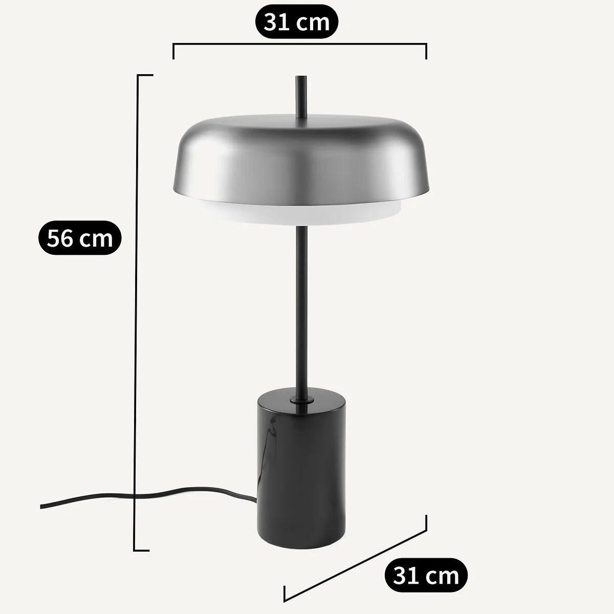 Clepsos Metal & Marble Lamp – image 6