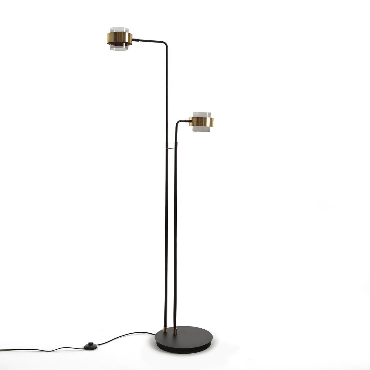 Botello Floor Lamp with 2 Glass & Metal Arms – image 2